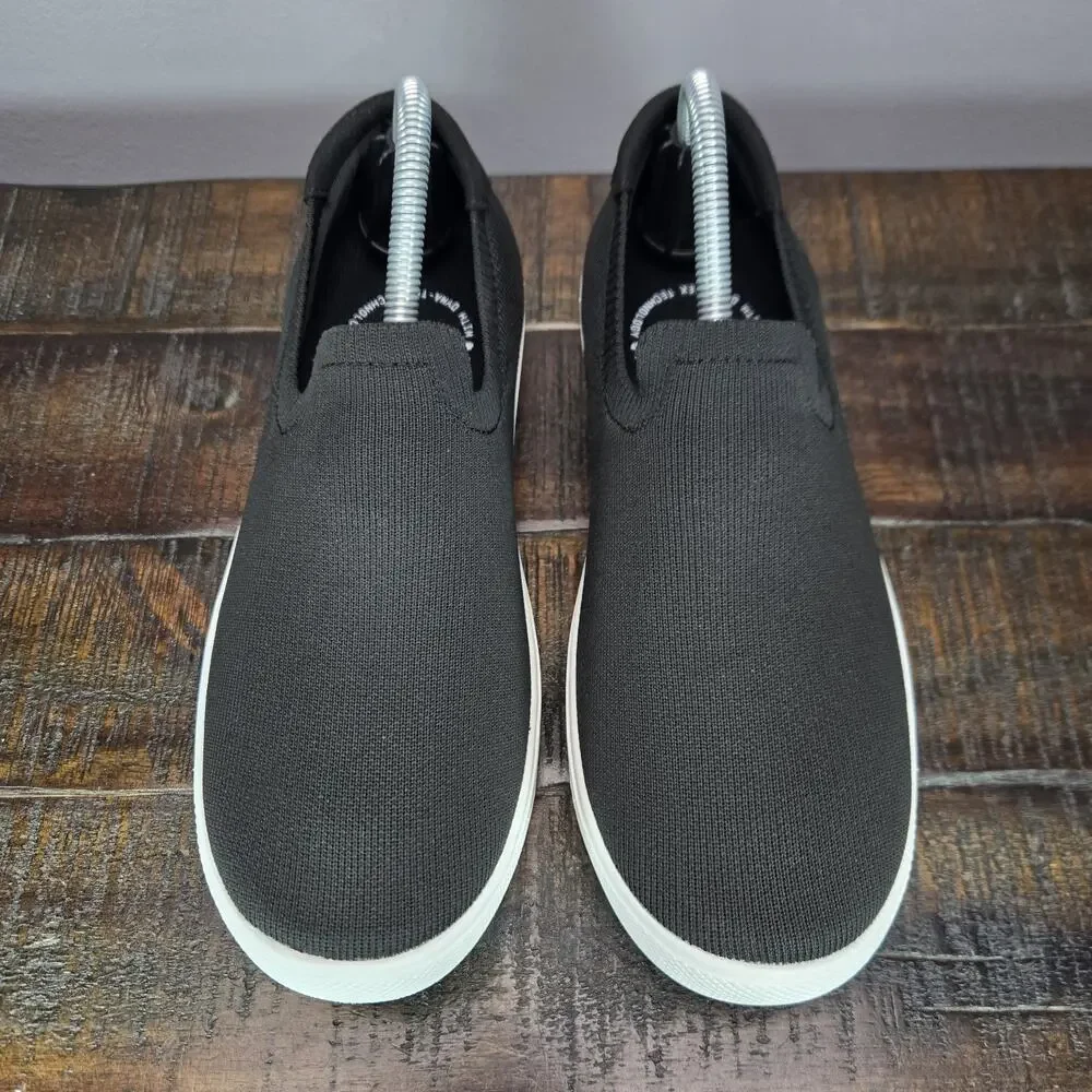 NEW Vessi Boardwalk Slip On Womens Size 8 Waterproof Shoes Sneaker Boulder Black